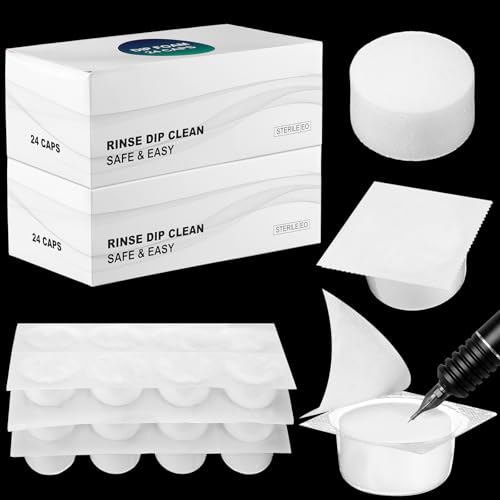 72 Pcs Disposable Foam Ink Rinse Cups for Tattoo Needles - Heigble