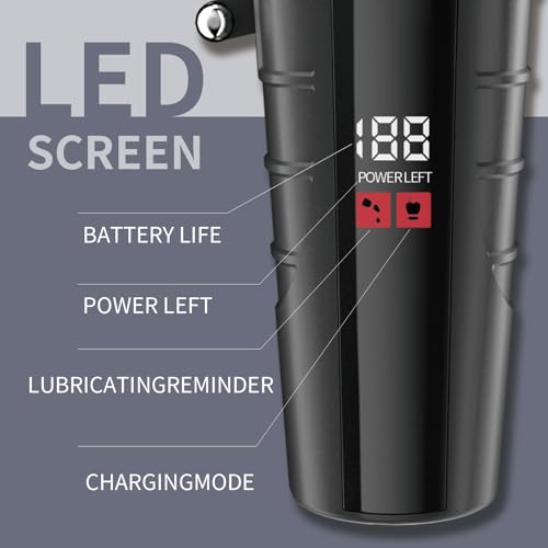Professional Cordless Beard and Hair Trimmer Kit with LCD Display