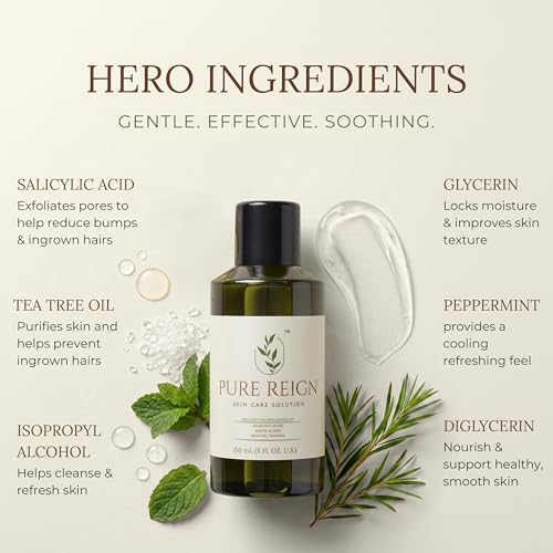 Post-Shave & Waxing Skin Soothing Solution for Ingrown Hairs & Bumps - 5oz