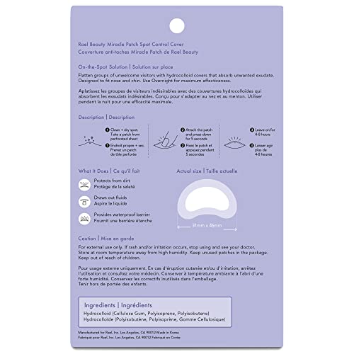 Rael Miracle Bundle - Large Spot Control Cover (10 Count), Overnight Spot Cover (104 Count)