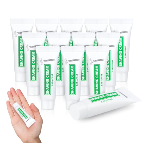 Travel Size Shaving Cream Bulk 50 Pack, 10ml Disposable Shaving Gel for Men & Women