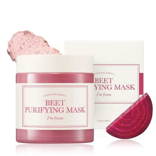 I¡¯m From Beet Purifying Mask, Deep moisturizing wash-off clay mask,1.5% red beet enzyme, clean the pores and control sebum, soothing effect for dry, dull, sensitive skin - 3.88oz (110g)