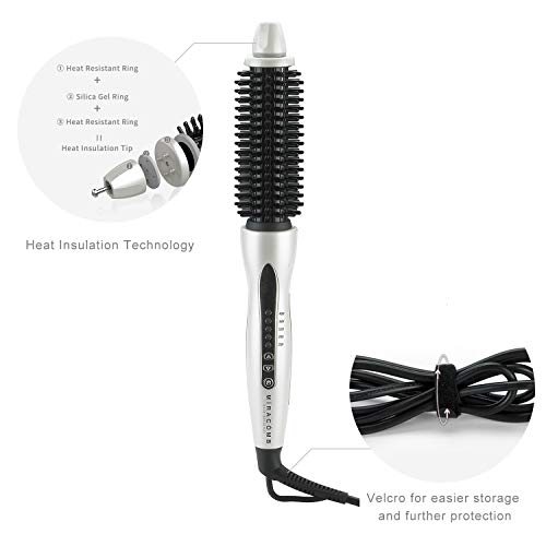 Hair Curler & Straightening Brush with Ceramic Tourmaline 5 Heat Settings