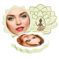 Impressions Vanity Tiana Lotus Portable LED Compact Mirror for Purse, Lighted Travel Makeup Mirror with 3X Magnification, Daylight LED Lighting, Adjustable Brightness and Soft Touch Sensor