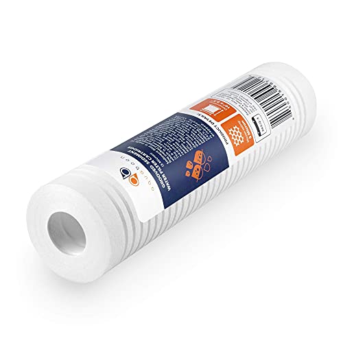 Aquaboon 5 Micron 10x2.5 Grooved Sediment Water Filter Cartridge - 25 Pack