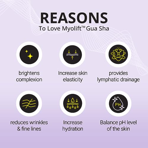 myolift Gua Sha Facial Tools Ayurvedic Bronze Kansa Guasha Tool for Face, Skin Care Tools for Anti-Aging Facial Massage, Lymphatic Drainage, Toning, and Firming The Skin