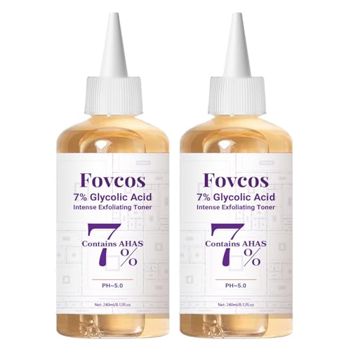 7% Glycolic Acid Exfoliating Toner, Exfoliating Skin Care Facial Toner, Improves Texture, Reduces Breakouts Pores and Fine Lines, Suitable for All Skin Types