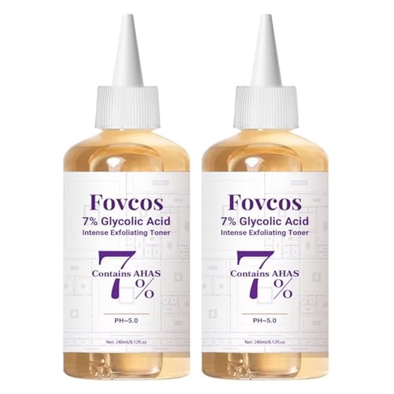 7% Glycolic Acid Exfoliating Toner, Exfoliating Skin Care Facial Toner, Improves Texture, Reduces Breakouts Pores and Fine Lines, Suitable for All Skin Types