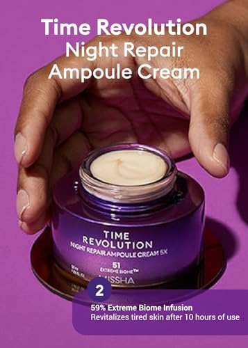 Night Repair Set - MISSHA Time Revolution 5X Ampoule, Cream & Essence - Rejuvenating Skincare