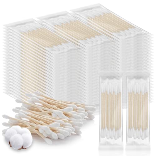 300 Cotton Swabs Pack of 300 Travel Size Individually Wrapped