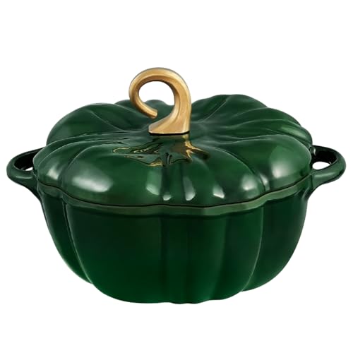 Pumpkin Dutch Oven Pot 3.8 Qt Enameled Cast Iron Halloween Decor