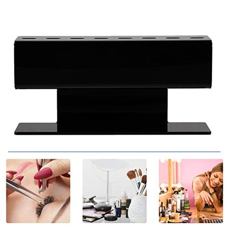 Beaupretty Acrylic Lash Extension Tweezers Holder Stand with 8 Slots Eyelash Tweezers Storage Rack for Home Organization and Display