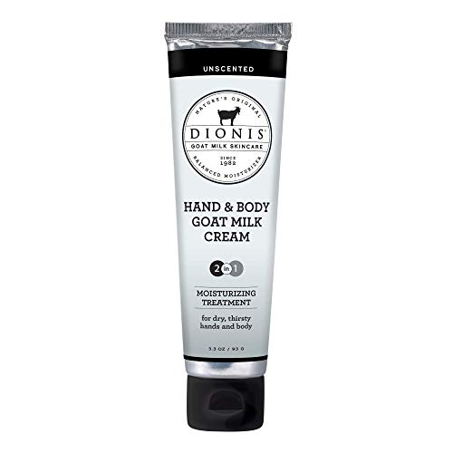 Dionis - Goat Milk Skincare Unscented Lotion (8.5 oz) & Hand and Body Cream (3.3oz) Bundle - Made in the USA - Cruelty-free and Paraben-free