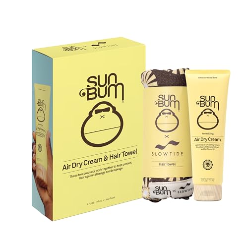 Revitalizing Air Dry Hair Cream & Microfiber Hair Towel Set - 6 oz