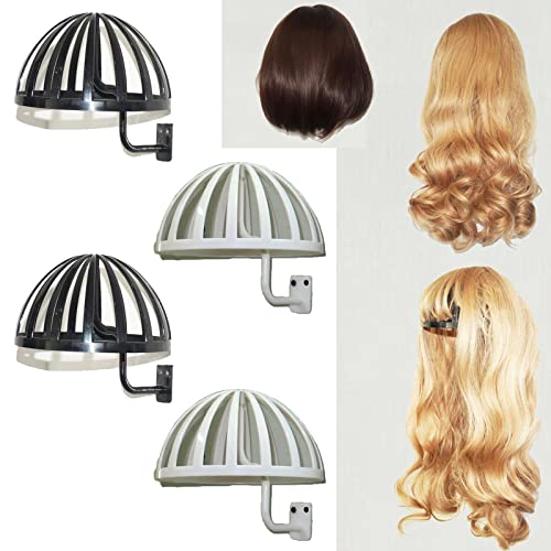 Wall Mount Wig Head Holders & Hangers Set - Support for Styling & Display