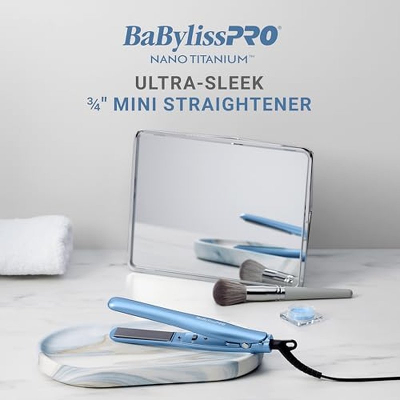 BaBylissPRO 3/4" Ultra-Sleek Mini Straightener, Flat Iron