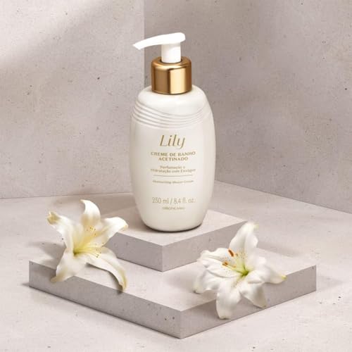 O Botic?rio Lily Satin Cream Cleanser, Moisturizing Bath Time with Hydration and Luxurious Fragrance, 8.4 Ounce (250ml)