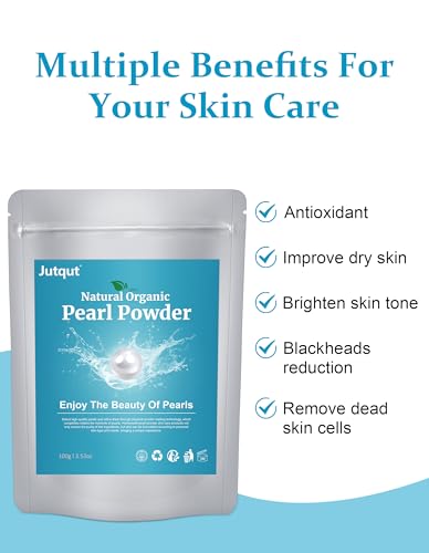 Pearl Powder Organic 3.53oz 2-Pack for DIY Skincare, Anti-Aging & Pore Refining
