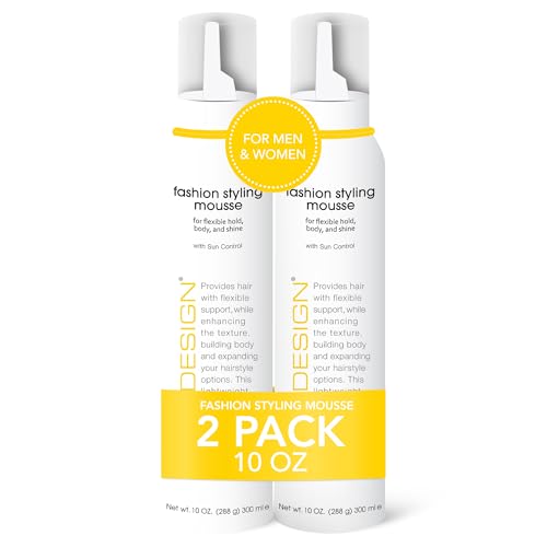 Volumizing Hair Mousse for Wavy Hair - Taming Curls, Frizz Control & Shine - 10 Ounce, 2 Pack