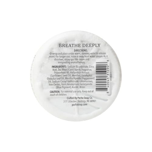 Breathe Eucalyptus & Peppermint Shower Steamers - Aromatherapy Tablets for Relaxation, 3-Pack
