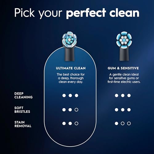 Black Oral-B iO Series Ultimate Clean Electric Toothbrush Replacement Heads - 4 Pack
