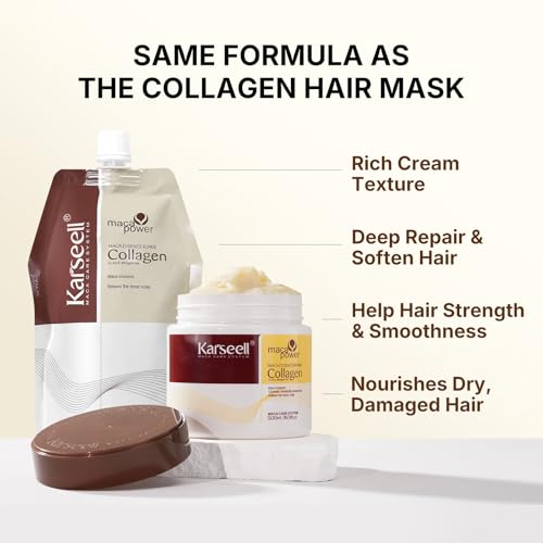 Karseell Collagen Hair Mask Treatment - 16.9 Fl Oz - Nourishing & Moisturizing Hair Care