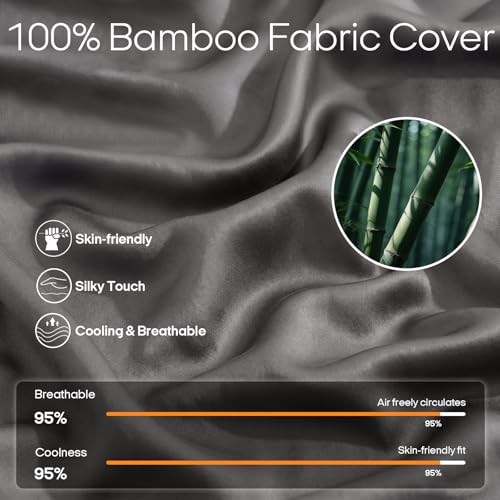 Cooling Weighted Blanket for Hot Sleepers - Queen 60x80 20lbs Grey Variation