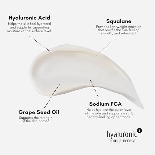 Hydrating Hyaluronic Acid 3D Face & Night Cream with Jojoba & Grape Seed Oil - 50mL