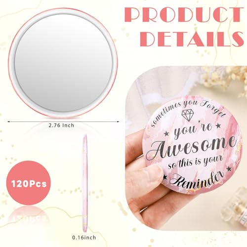120 Pcs Compact Pocket Mirrors Bulk for Women Wedding Gifts & Party Favors