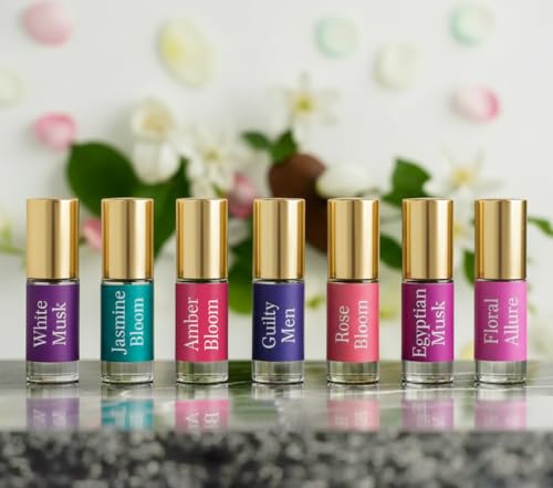 Zoha Perfume Discovery Set - 7 Sample Perfumes with Floral & Musk Scents - 0.48 Fl Oz