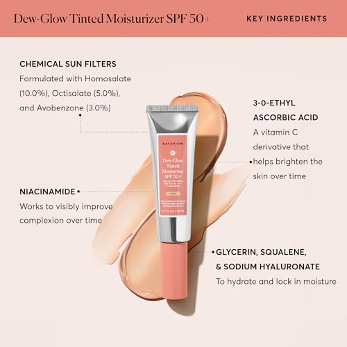Naturium Dew-Glow Tinted Moisturizer SPF 50+ Light - Daily Face Sunscreen & Primer 1.7 oz Variation of THIS listing
