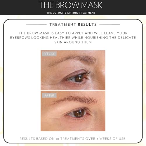 Sarah Maxwell Beauty Brow Mask: Ultimate Nourishing & Hydrating Treatment ? Natural Brow Revitalizer for Full & Vibrant Appearance - 10 Pack