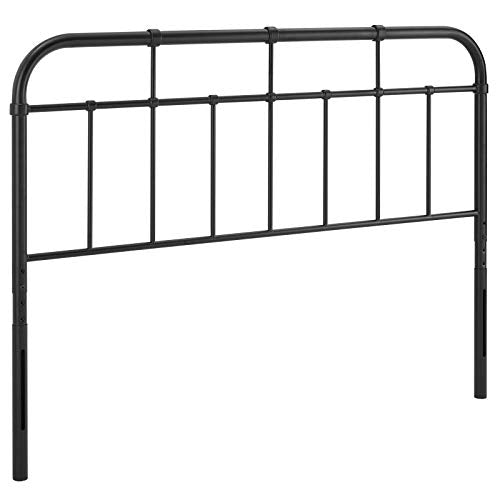 Modway Alessia Black Queen Headboard - Modern Farmhouse Metal Bed Frame
