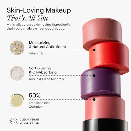 Nudestix Nudies Blush Stick Bubba - 3-in-1 Cream Blush for Cheeks, Eyes & Lips, Soft Matte Finish