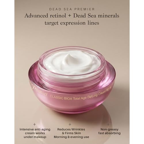 Premier Dead Sea BIOX total age defying cream, face moisturizer, Anti Aging face Cream, Intensive Wrinkle cream firming skin care, Classic collection, retinol Cream Lotion 2.4 Fl.Oz