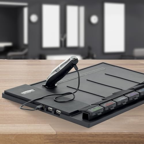 Magnetic Barber Mat and Station Organizer - Black | Hair Tool Storage & Anti-Slip Surface