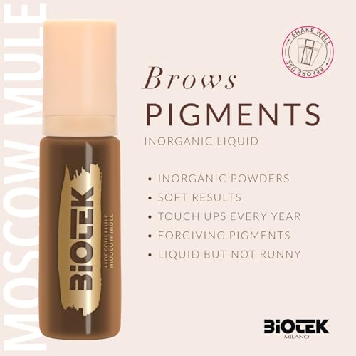 Permanent Makeup Pigment for Eyebrows - Inorganic Liquid Dark Blonde Light Brown - Made in Italy