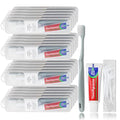 10-Pack Travel Toothbrush Kit with Case, Soft Bristle, Toothpaste & Floss Picks