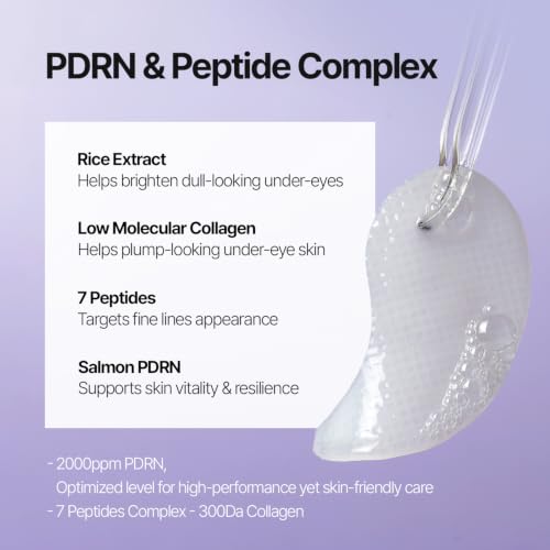 Salmon PDRN Hydrogel Eye Patches for Hydration and Firmness - 60 Pcs