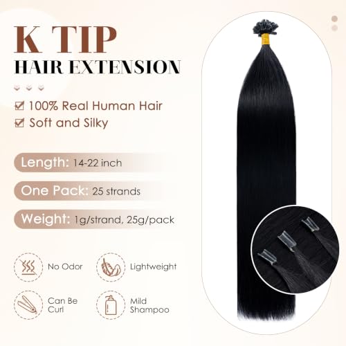K Tip Hair Extensions Real Human Hot Fusion keratin ktip U Tips long