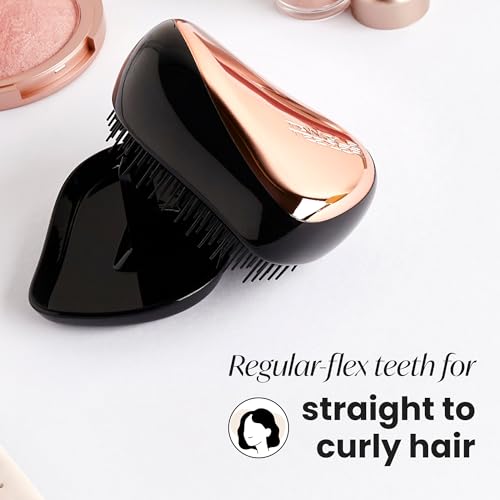 Tangle Teezer Compact Styler Detangling Hairbrush - Black & Rose Gold
