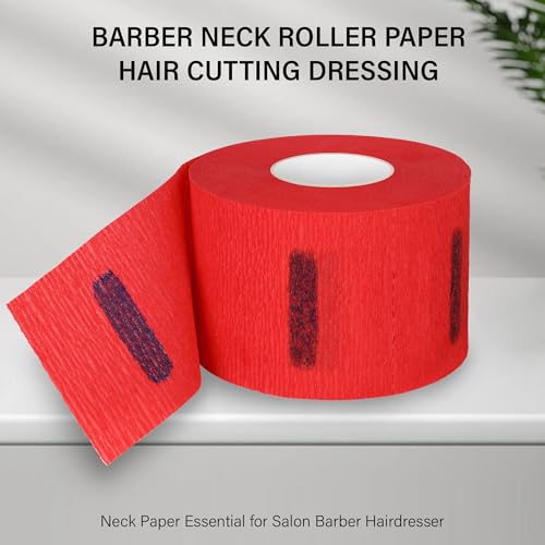 Stretchy Barber Paper Neck Strips - 5 Rolls & 500 Disposable Bands, Professional Hairdressing Accessory Tool