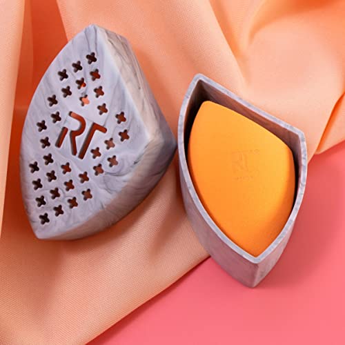 Real Techniques Premium Sponge Case, Protects Beauty Sponges, Easy To Store, Travel Sized & Durable, Perfect For Makeup Blending Sponges On-The-Go, Vegan & Cruelty-Free, 1 Count