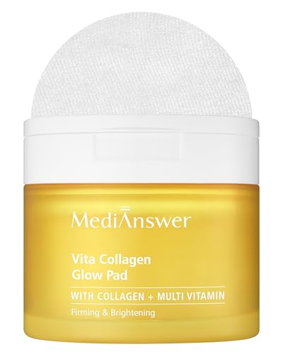 Korean Collagen Toner Pads with Niacinamide & Peptides - Hydrating Skin Reset, 80 Pads