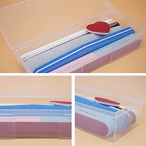 Lokyango Clear Nail Tool Storage Box - 12-Piece Manicure Organizer with Labels