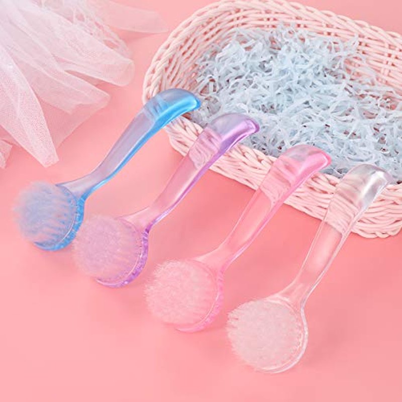 ARTIBETTER Facial Scrubber Exfoliating Face Brush Set with Cap 8 Pcs Manual Face Brush for Deep Pore Cleansing Makeup Removal and Skin Massage