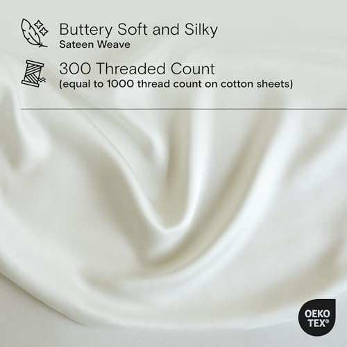 DOZ Organic Bamboo Duvet Cover Set Ivory King/Cal King - Cooling & Soft