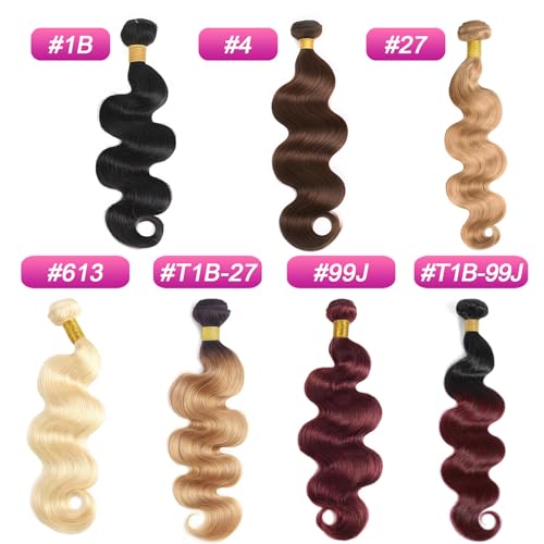 Blonde #1B Water Wave Human Hair Bundles 10 12 14 Inch - 3 Pack Variation