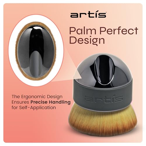 Artis Elite Palm Makeup Brush Luxury Synthetic Cosmefibre Brush Ideal For Foundation, SPF, Skincare Use With Liquids, Powders, and Creams Creates A Streak-Free Application