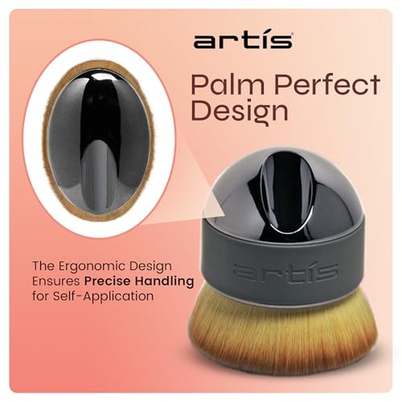 Artis Elite Palm Makeup Brush Luxury Synthetic Cosmefibre Brush Ideal For Foundation, SPF, Skincare Use With Liquids, Powders, and Creams Creates A Streak-Free Application